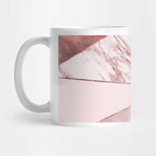 Spliced mixed pinks rose gold marble Mug